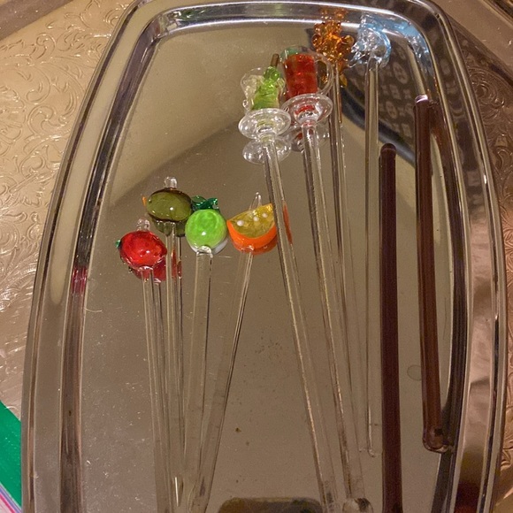 Various Glass drink stirrers and spears 10 Vintage - excellent condition - Picture 16 of 16